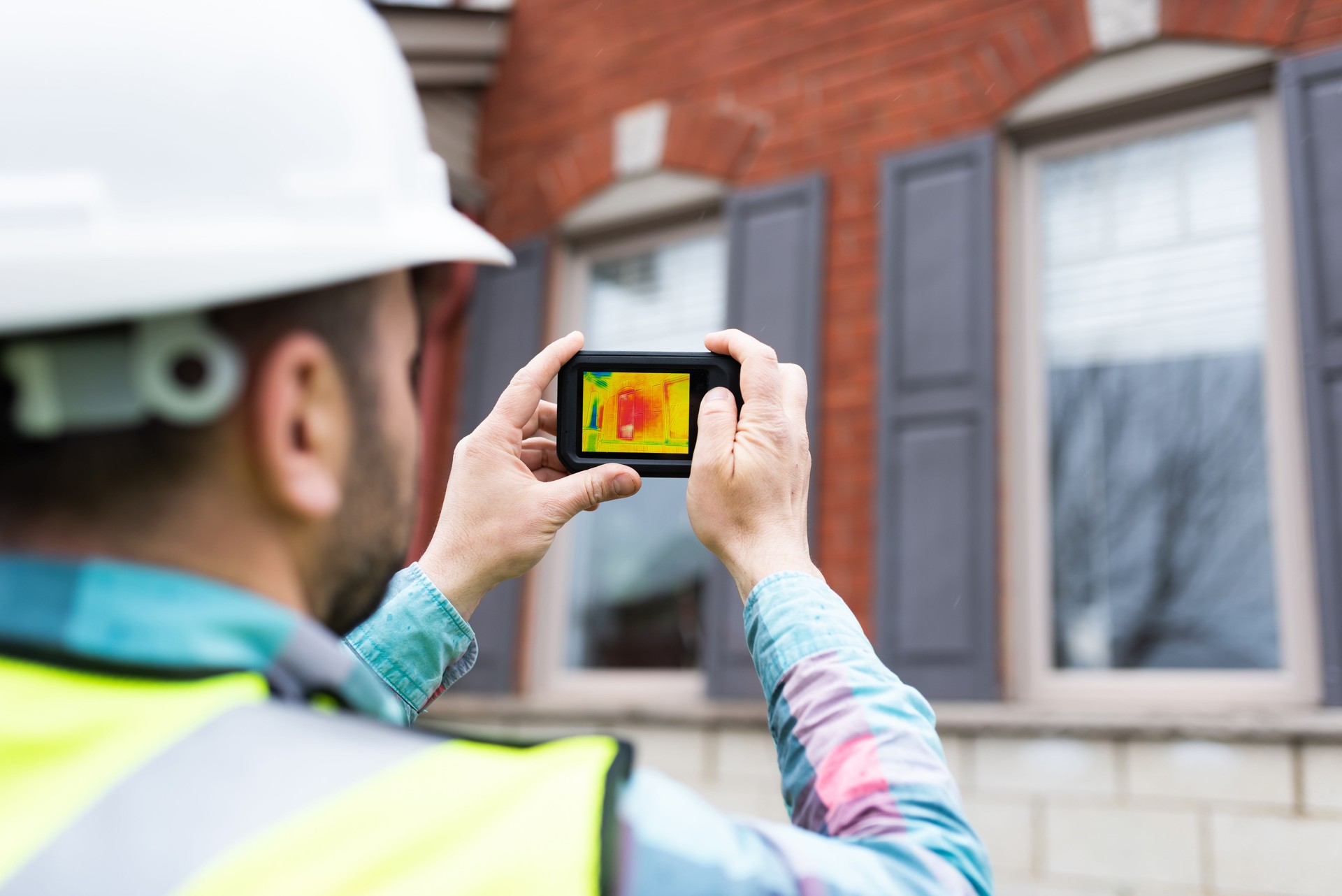 Engineer using thermal camera